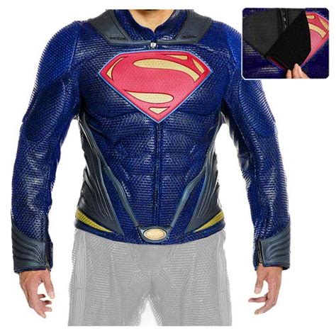 superman man of steel movie leather jacket prop replica|Man of Steel Superman Blue Leather Jacket .